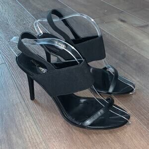 Nine West Melon 2 Black Slingback Heels Sz 10